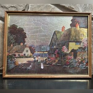 Vintage Ernest Auden Foil Lithograph Print by the Franklin Pic Co English Scene